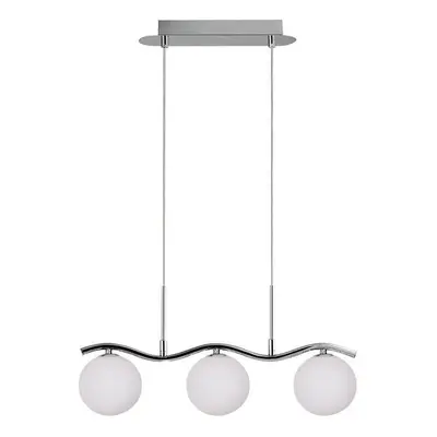 Ezüstszínű függőlámpa üveg búrával 12x53 cm Ramon – Candellux Lighting