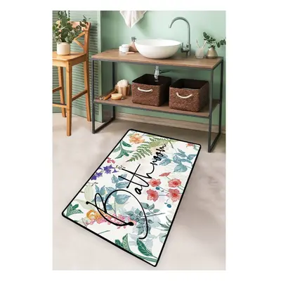 Fürdőszobai kilépő 70x120 cm Green In Flower – Foutastic