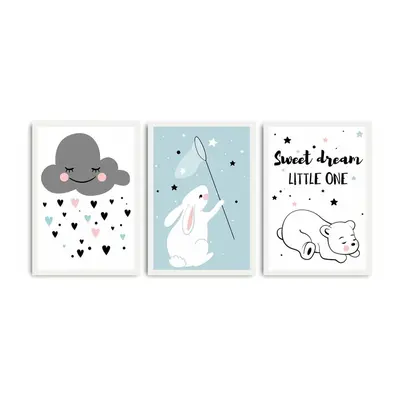 Kép szett 3 db-os 35x50 cm Sweet Dreams Little One – Wallity