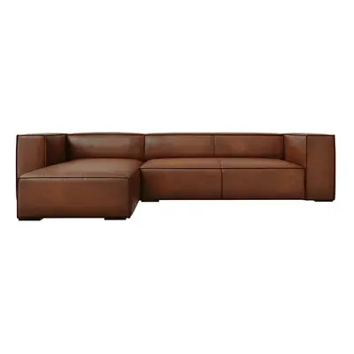 Konyakbarna bőr sarokkanapé (bal oldali) Madame – Windsor & Co Sofas