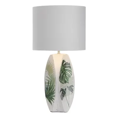 Fehér-zöld asztali lámpa textil búrával (magasság 59 cm) Palma – Candellux Lighting