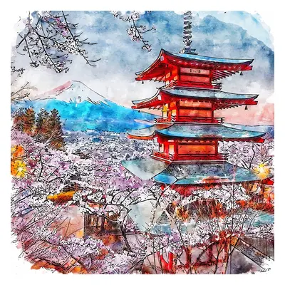 Kép 30x30 cm Chureito Pagoda – Fedkolor