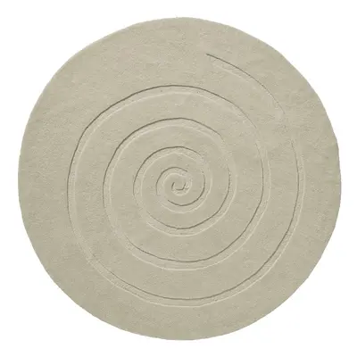 Spiral krémfehér gyapjú szőnyeg, ⌀ 180 cm - Think Rugs