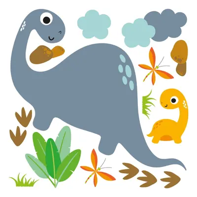 Cute Dinosaurus Stickers gyerek falmatrica - Ambiance