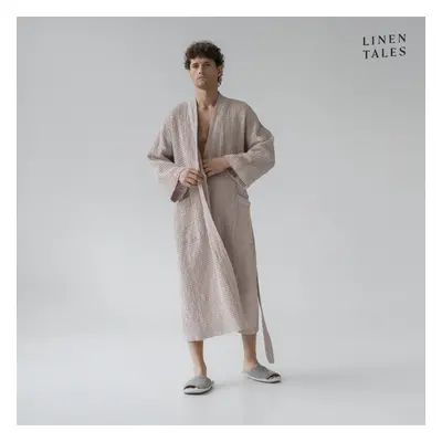 Bézs fürdőköpeny L/XL Honeycomb – Linen Tales