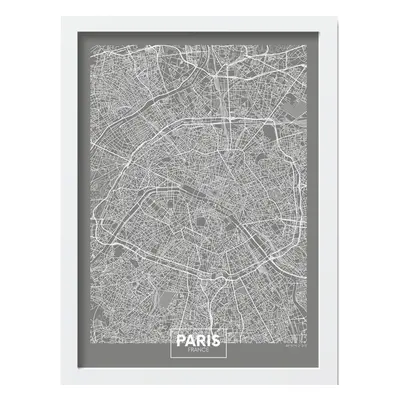 Keretezett poszter 40x55 cm Paris – Wallity