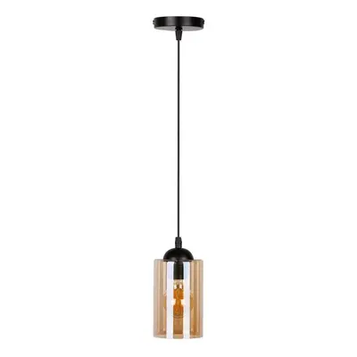 Fekete függőlámpa üveg búrával ø 10 cm Bistro – Candellux Lighting