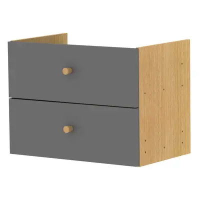 Sötétszürke fiókos modul 43x33 cm Z Cube - Tenzo