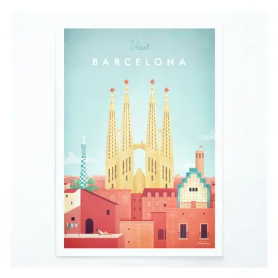 Poszter Barcelona, 30 x 40 cm - Travelposter