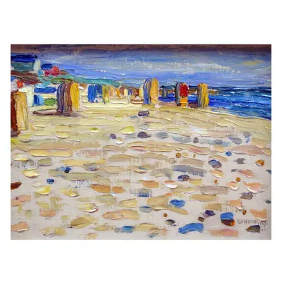 Reprodukciós kép 40x30 cm Holland - Beach Chairs, Wassily Kandinsky – Fedkolor