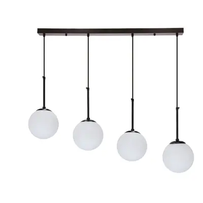 Fekete függőlámpa üveg búrával 15x84 cm Pompei – Candellux Lighting