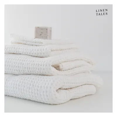 Fehér törölköző és fürdőlepedő készlet 3 db-os Honeycomb – Linen Tales