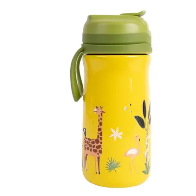 Sárga rozsdamentes gyerek ivópalack 370 ml Jungle - Ladelle