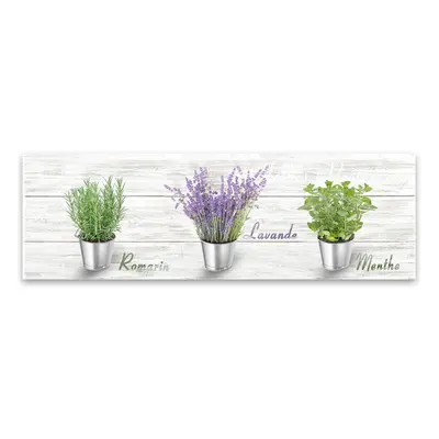 Canvas Shabby Herbs fali kép, 27 x 75 cm - Styler