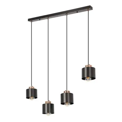 Fekete fém függőlámpa 12x75 cm Olena – Candellux Lighting