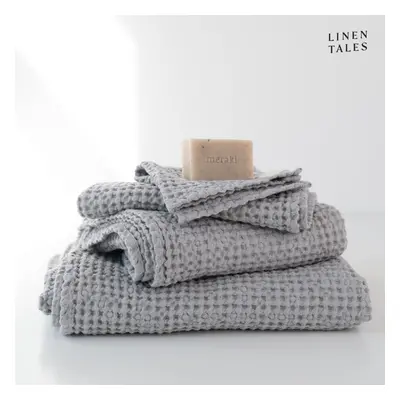 Világosszürke törölköző és fürdőlepedő készlet 3 db-os Honeycomb – Linen Tales