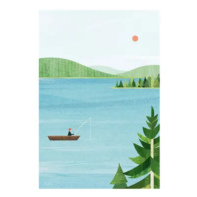 Poszter 30x40 cm Lake - Travelposter