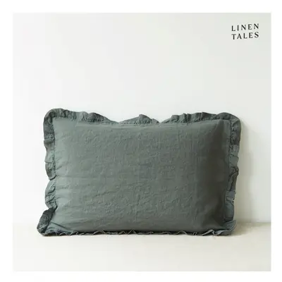 Len párnahuzat 65x65 cm Forest Green – Linen Tales