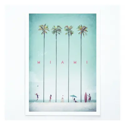 Poszter Miami, 30x40 cm - Travelposter