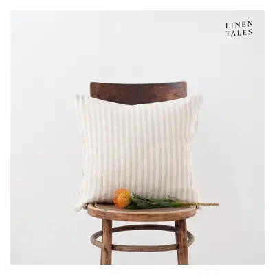 Len párnahuzat 40x60 cm Natural White Stripes – Linen Tales