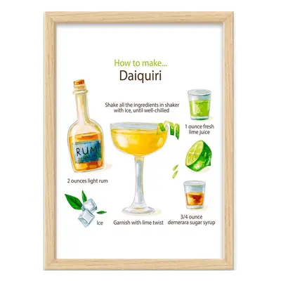 Keretezett poszter 40x55 cm Daiquiri – Wallity