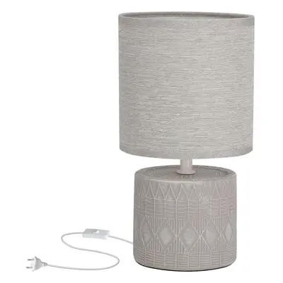 Szürke asztali lámpa textil búrával (magasság 26 cm) Dina – Candellux Lighting