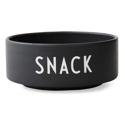 Snack fekete porcelántál, ø 12 cm - Design Letters