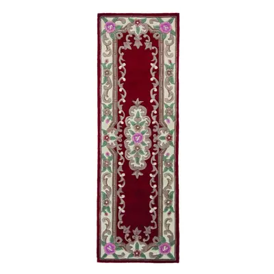 Aubusson piros gyapjú szőnyeg, 67 x 210 cm - Flair Rugs