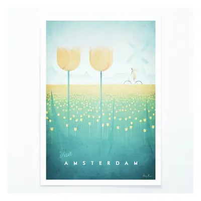 Poszter Amsterdam, 30x40 cm - Travelposter