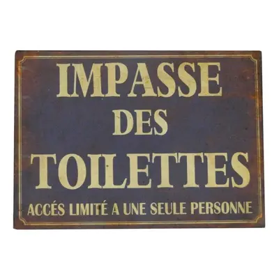 Falitábla 21x15 cm Impasse Des Toilettes – Antic Line