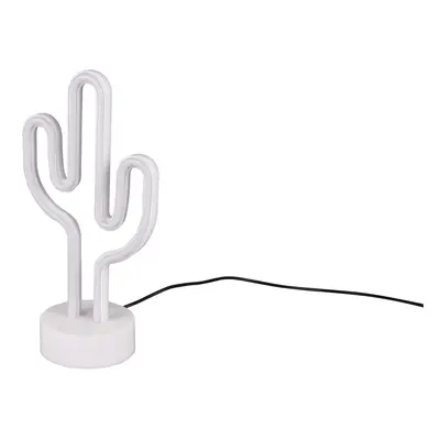 Fehér LED asztali lámpa (magasság 29 cm) Cactus – Trio