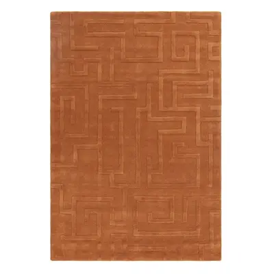 Téglavörös gyapjú szőnyeg 120x170 cm Maze – Asiatic Carpets