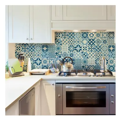 Wall Decal Cement Tiles Riana 60 db-os falmatrica szett, 10 x 10 cm - Ambiance