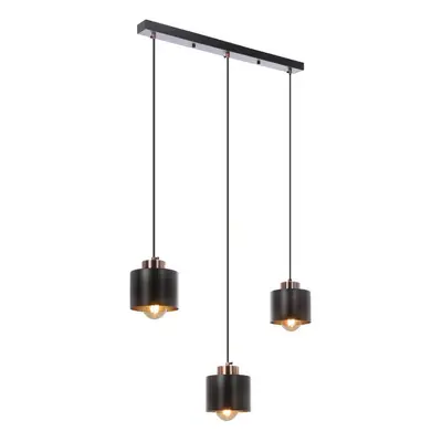 Fekete fém függőlámpa 12x64 cm Olena – Candellux Lighting