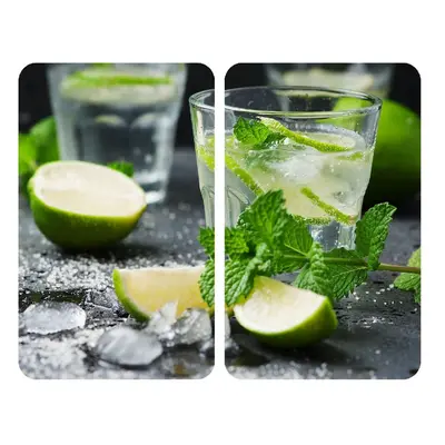 Edzett üveg tűzhely fedőlap szett 2 db-os 30x52 cm Mojitos – Wenko