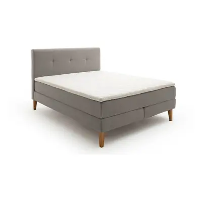 Világosszürke boxspring ágy 180x200 cm Stockholm – Meise Möbel