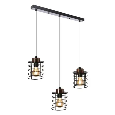 Fekete fém függőlámpa 12x64 cm Glob – Candellux Lighting