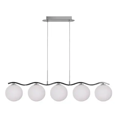 Ezüstszínű függőlámpa üveg búrával 12x86 cm Ramon – Candellux Lighting