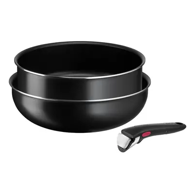 Alumínium edény készlet 3 db-os Ingenio Easy Cook & Clean Black – Tefal