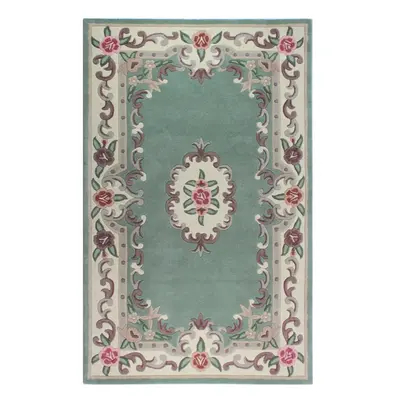 Aubusson zöld gyapjú szőnyeg, 75 x 150 cm - Flair Rugs