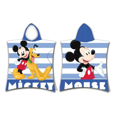 Kék frottír gyerek fürdőponcsó Mickey – Jerry Fabrics