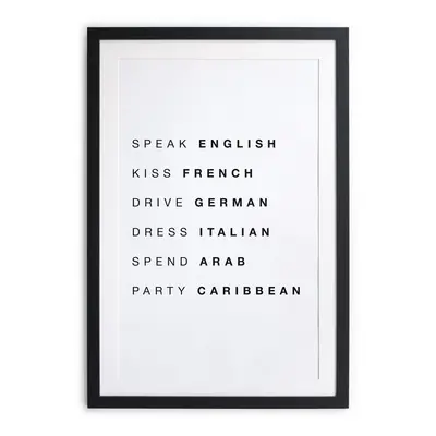 Kép 30x40 cm Speak, Kiss, Drive – Really Nice Things