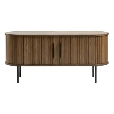 Barna TV-állvány tölgyfa dekorral 120x56 cm Nola – Unique Furniture