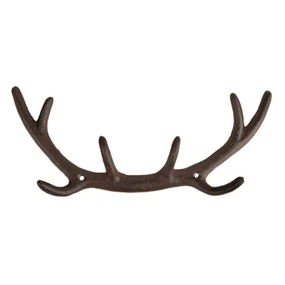 Barna fém fali fogas Antlers – Esschert Design