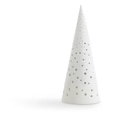 Nobili fehér csontporcelán karácsonyi gyertyatartó, magasság 25,5 cm - Kähler Design