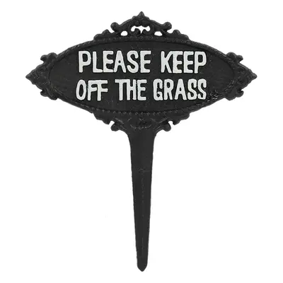 Fém kerti leszúrható dekoráció Please Keep off the Grass – Esschert Design