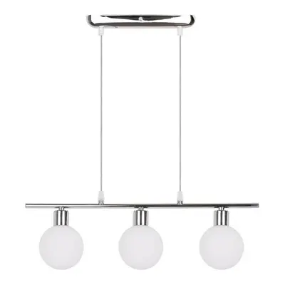 Ezüstszínű függőlámpa üveg búrával 10x52 cm Oden – Candellux Lighting