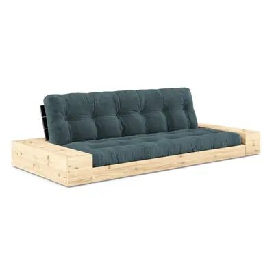 Kék kordbársony kinyitható kanapé 244 cm Base – Karup Design