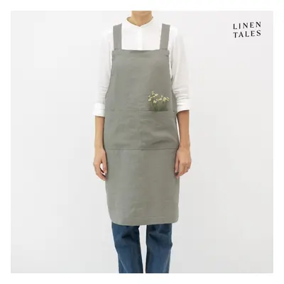 Len kötény Khaki – Linen Tales