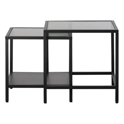 Üveg tárolóasztal szett 2 db-os 50x50 cm Bronco – Unique Furniture